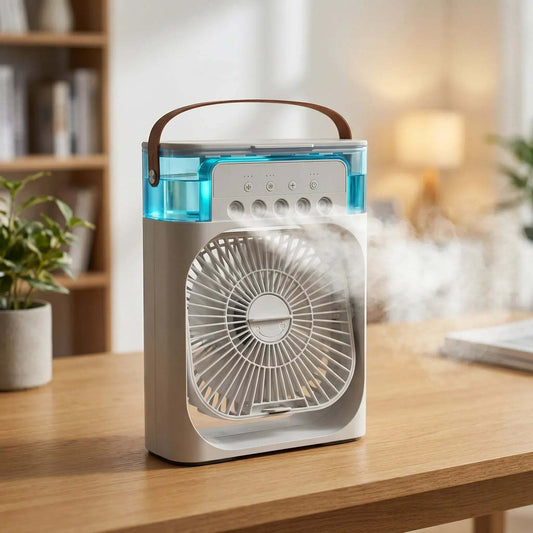 AERO - mini climatiseur portable 3-en-1 | Ventile, Rafraîchit & Humidifie